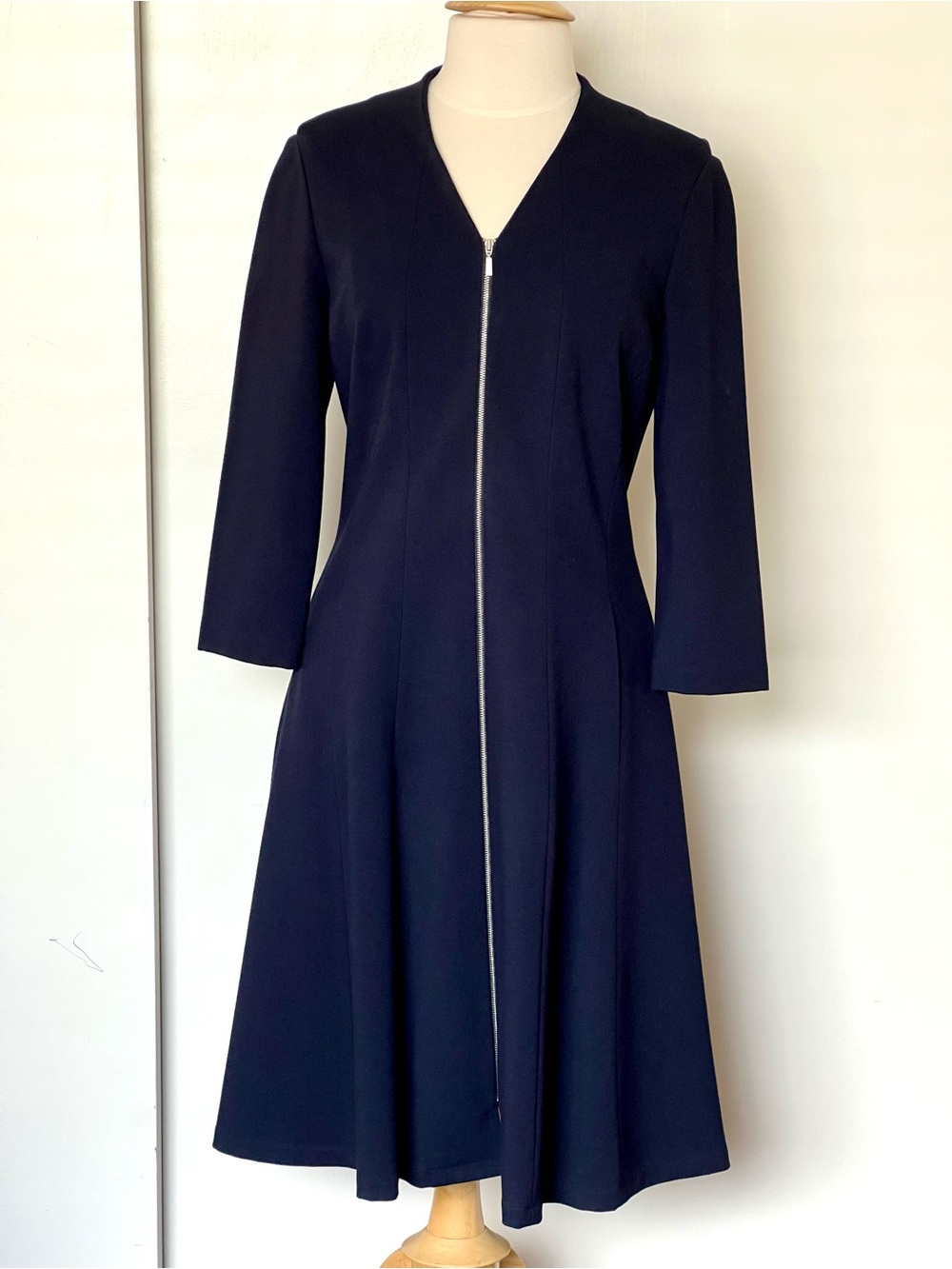 Lafayette Navy Ponte knit dress